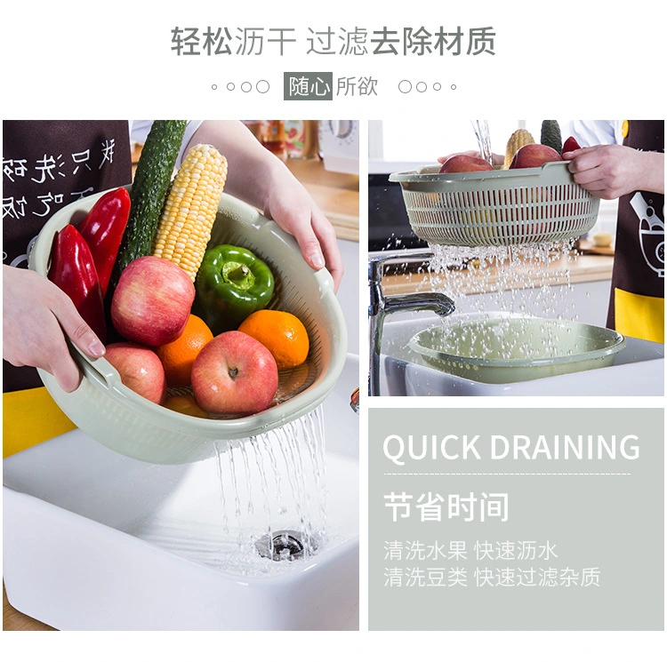 Household Double-Layer Dustproof Square Storage and Printable Logo Drain Basket